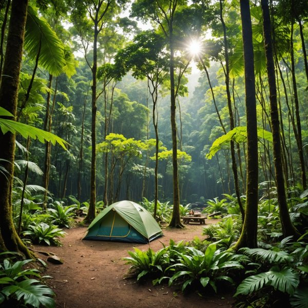 Quels sont les conseils pour camper en toute sécurité en région de forêt tropicale?